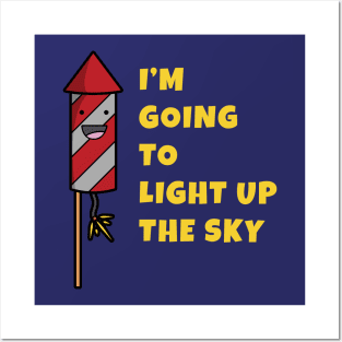 Light up the Sky Happy Firework Posters and Art